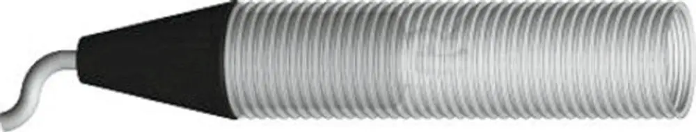 Flexible Einzugshilfe in schwarzer und silberner Ausführung, geeignet für die Abgasleitung. Produkt von Wolf.